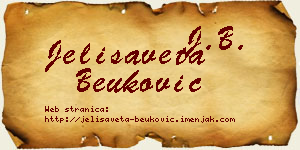 Jelisaveta Beuković vizit kartica